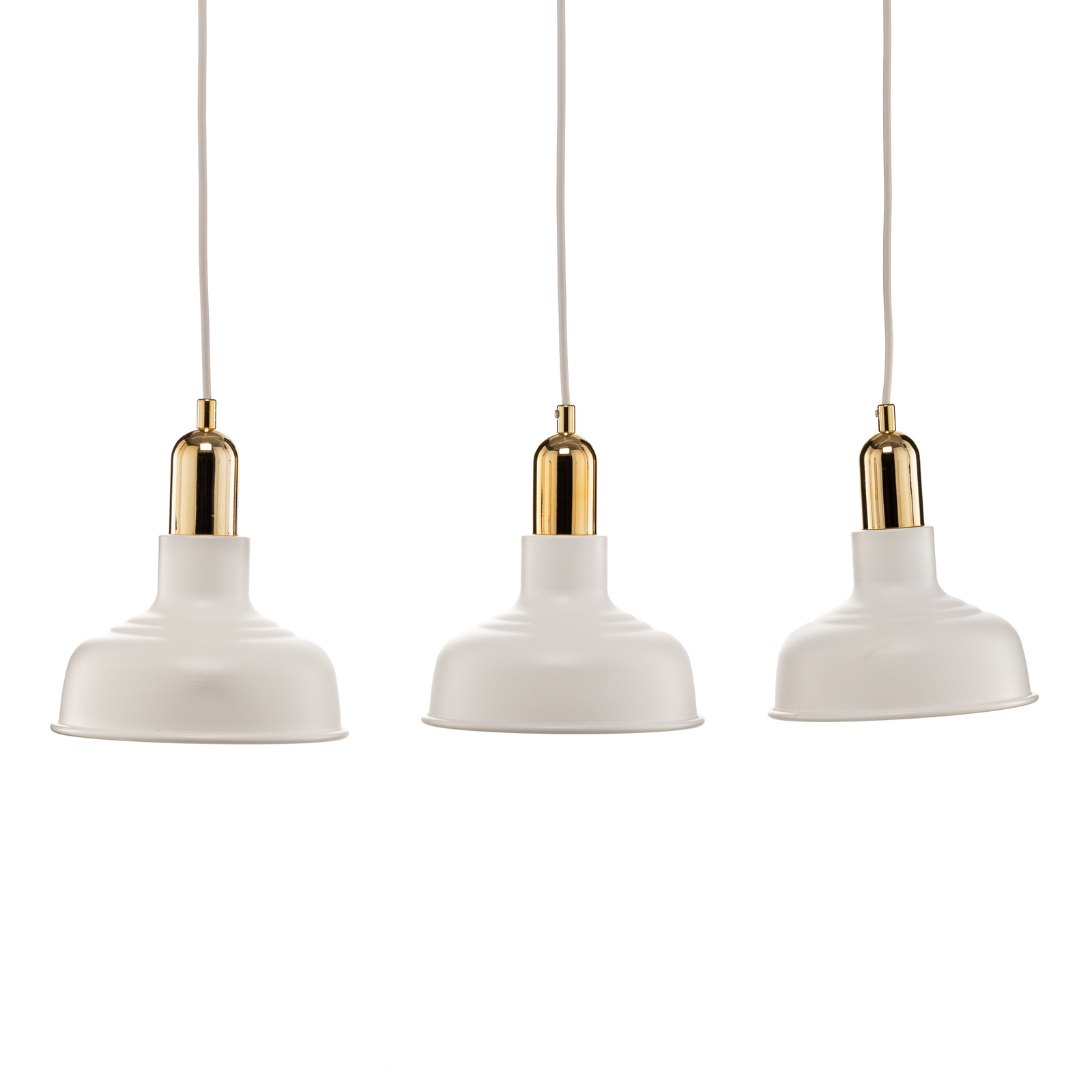 Gubo pendant light, 3-bulb, white