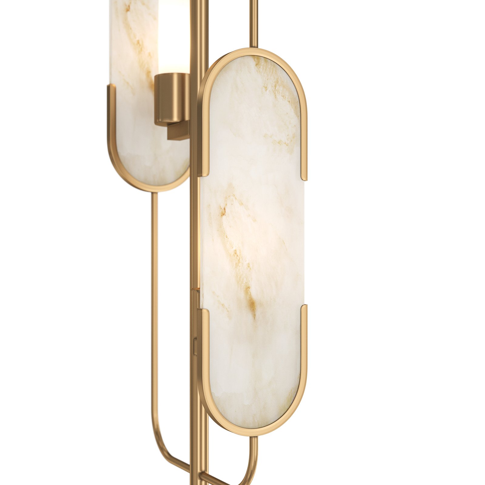 Maytoni Marmo floor lamp, gold colour/natural stone