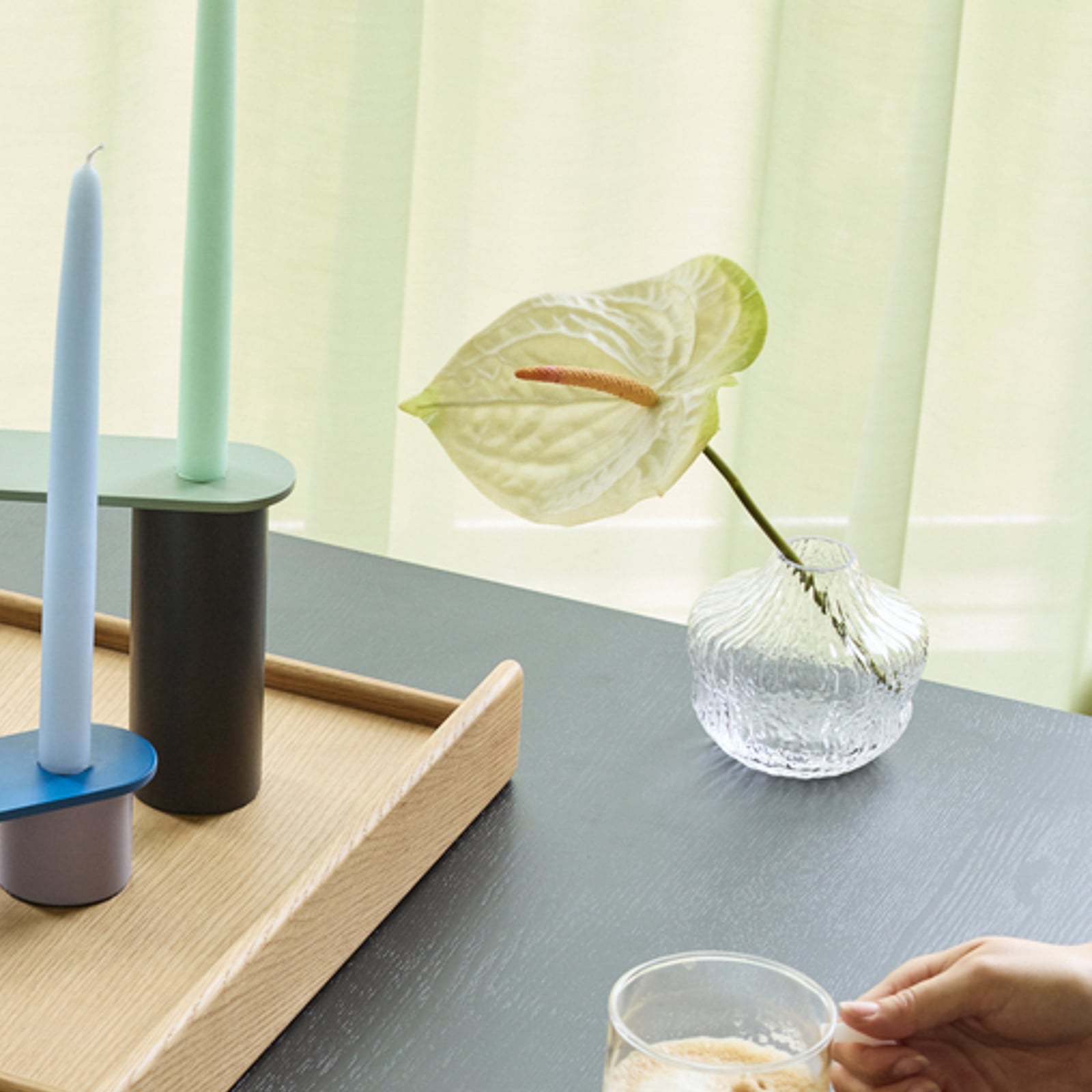 Set di 3 vasi Fuyu trasparenti - Hübsch