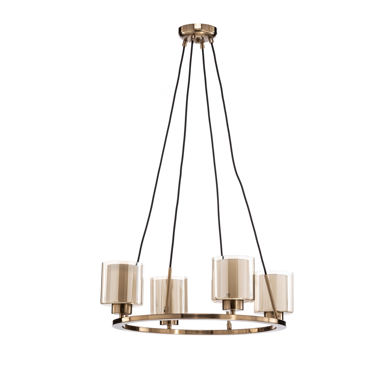 Ressa chandelier Ø 59 cm antique brass 4-bulb