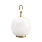 VL45 Radiohus Portable Lámpara de Sobremesa Brass/Glossy White Ópalo - Louis Pou