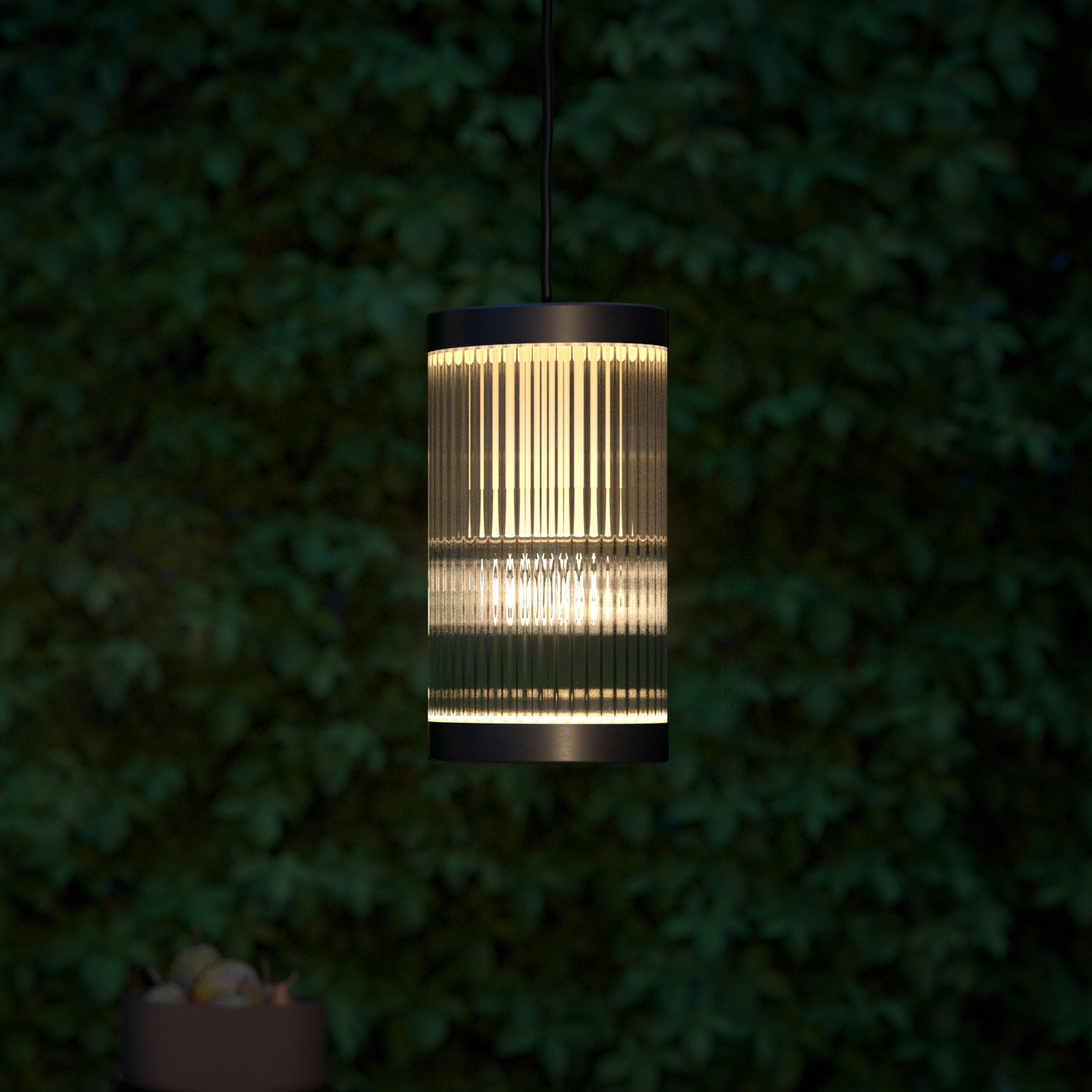 Suspension d’extérieur Coupar, nervurée, Ø 13 cm