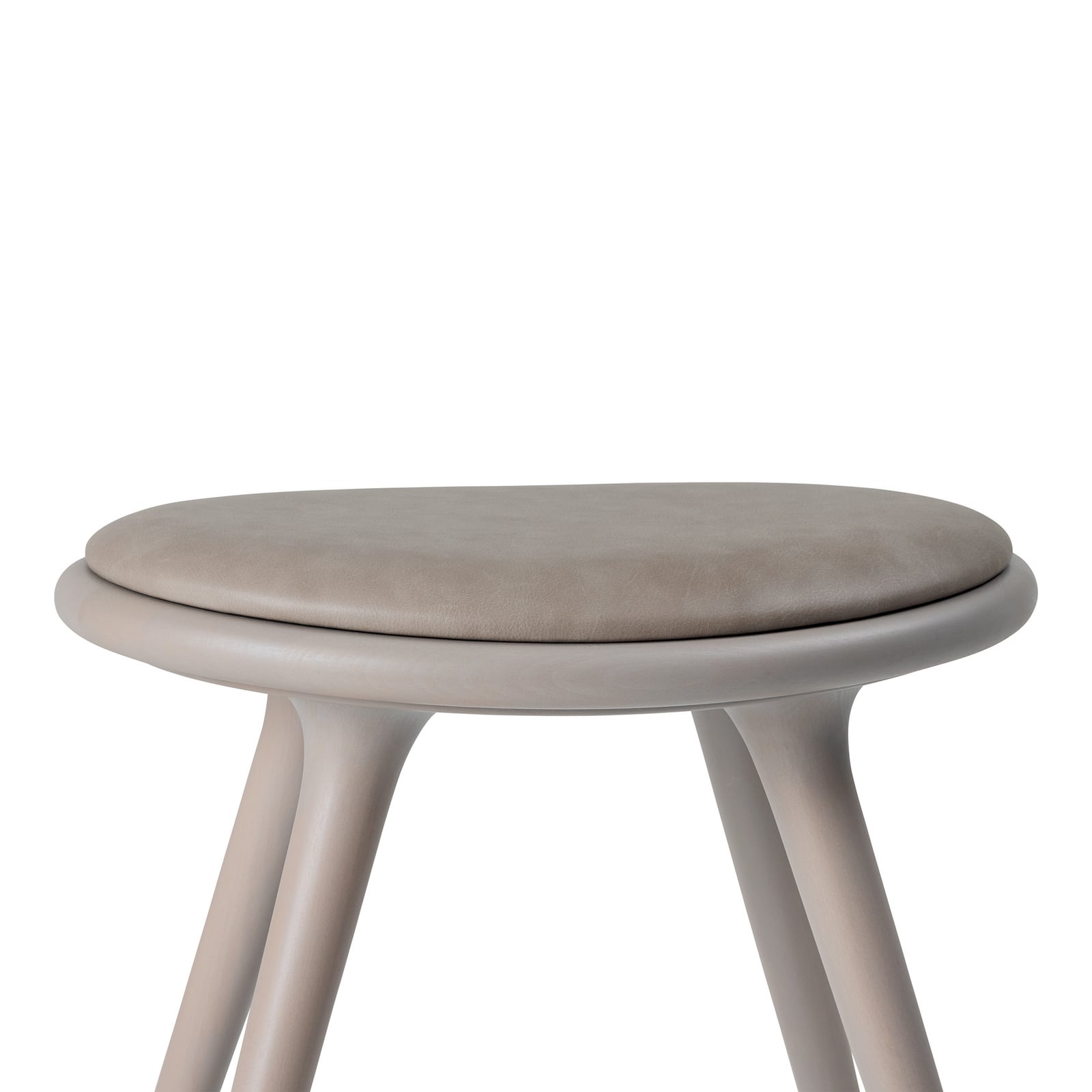 Chaise, grise, hêtre/cuir, hauteur 47 cm - Mater Chaise, grise, hêtre/cuir, hauteur 47 cm - Mater