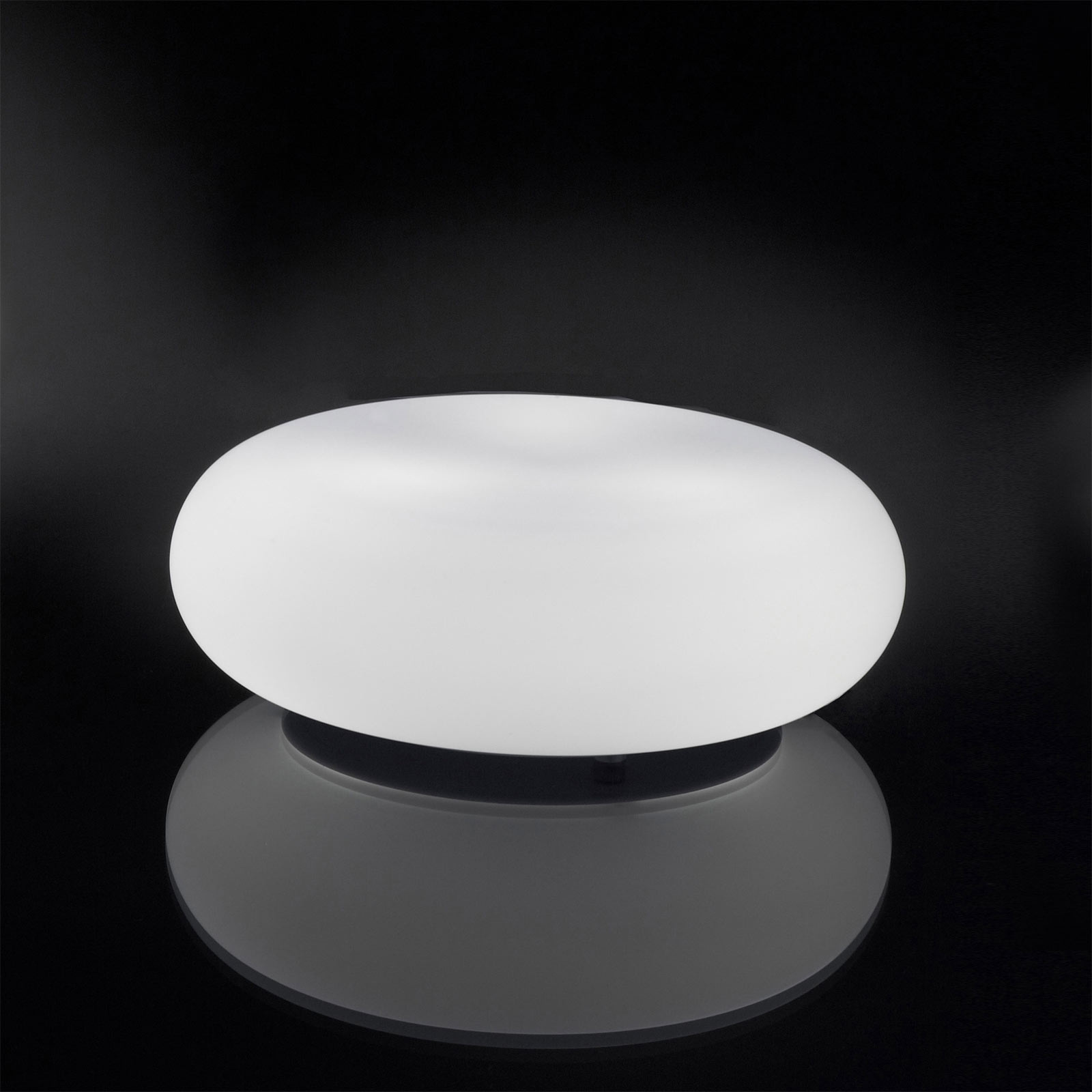 Artemide Itka table lamp, glass lampshade Ø 35 cm, for Living / Dining Room, glass, steel, E14, 10 W, energy efficiency: A++, H: 13.5 cm