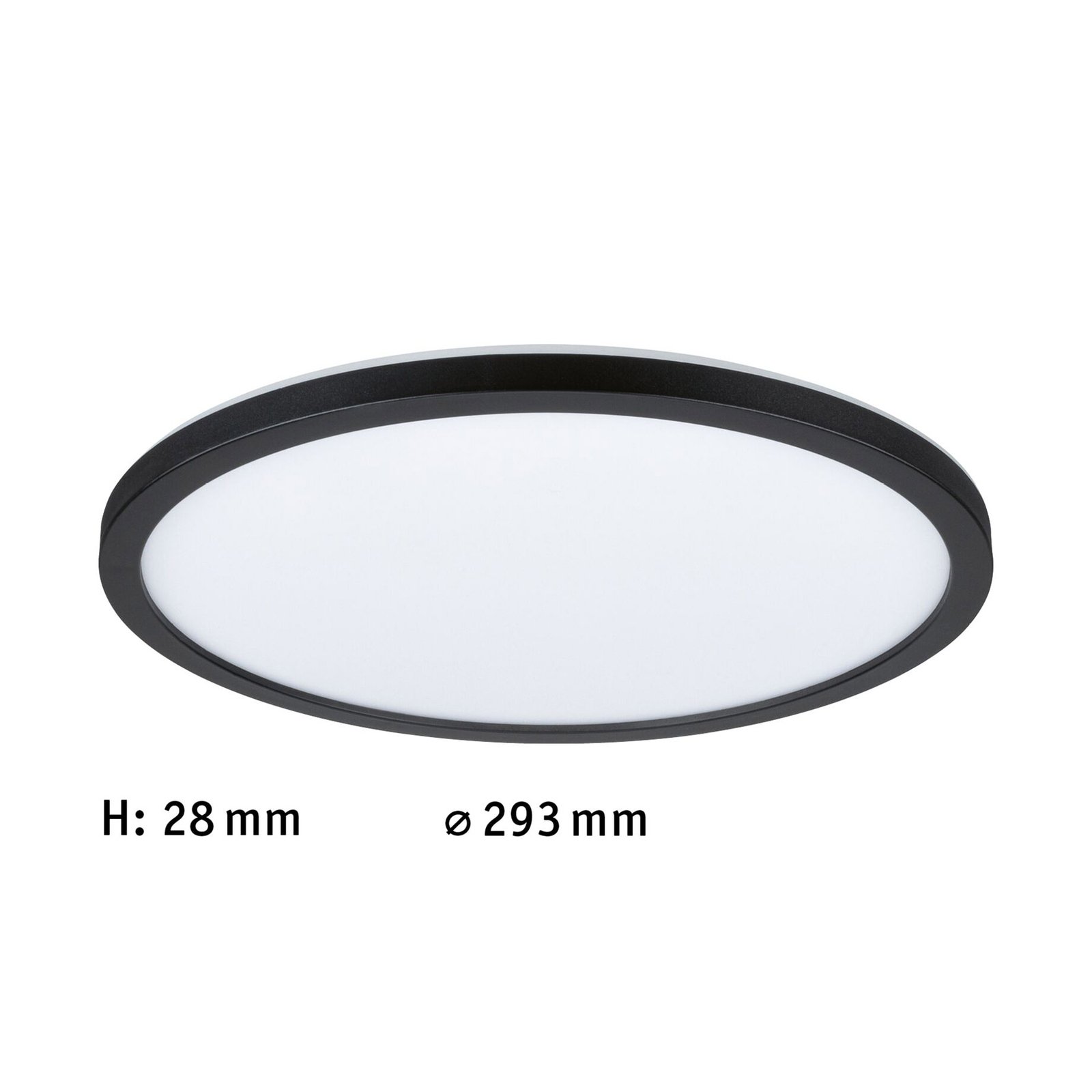Atria SHINE LED-Deckenleuchte Ø 29 cm schwarz 3.000 K - Paulmann