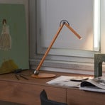 Oluce LED table lamp Calamaio, mustard yellow, metal, height 37 cm