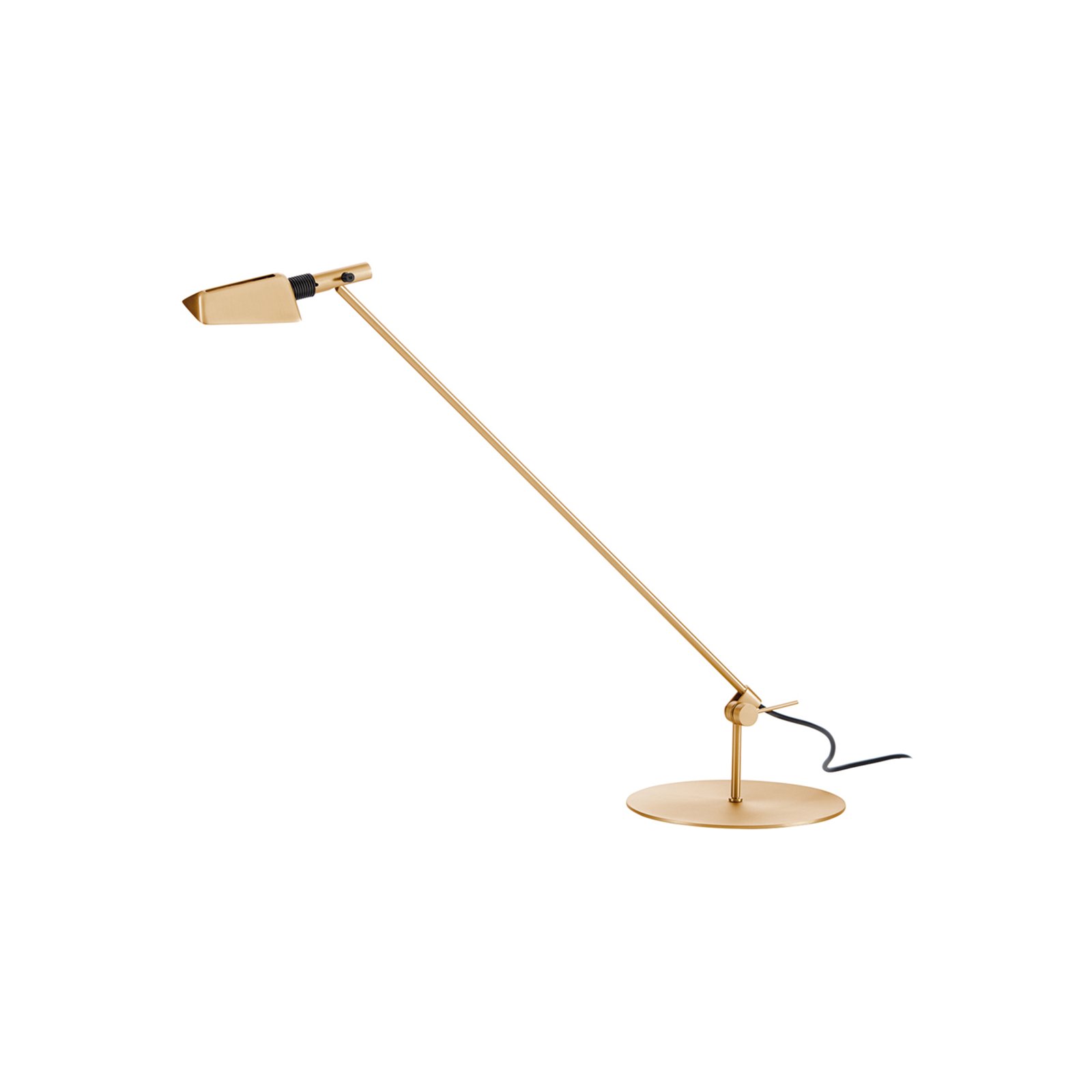 Lámpara de mesa LED Tema, ajustable, oro
