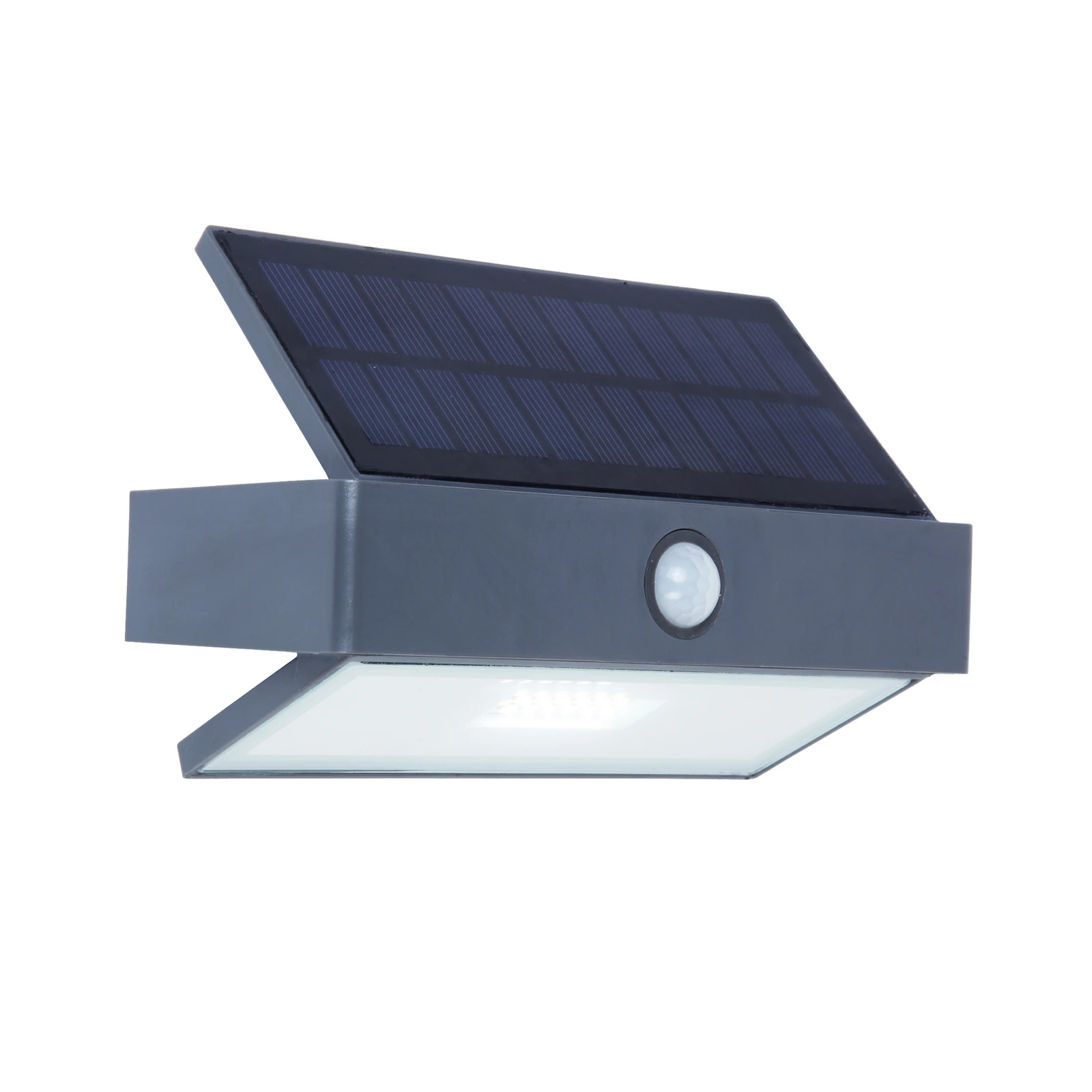 LED-päikesepaneeliga välisvalgusti ARROW, tumehall 18 cm, liikumisanduriga, IP44