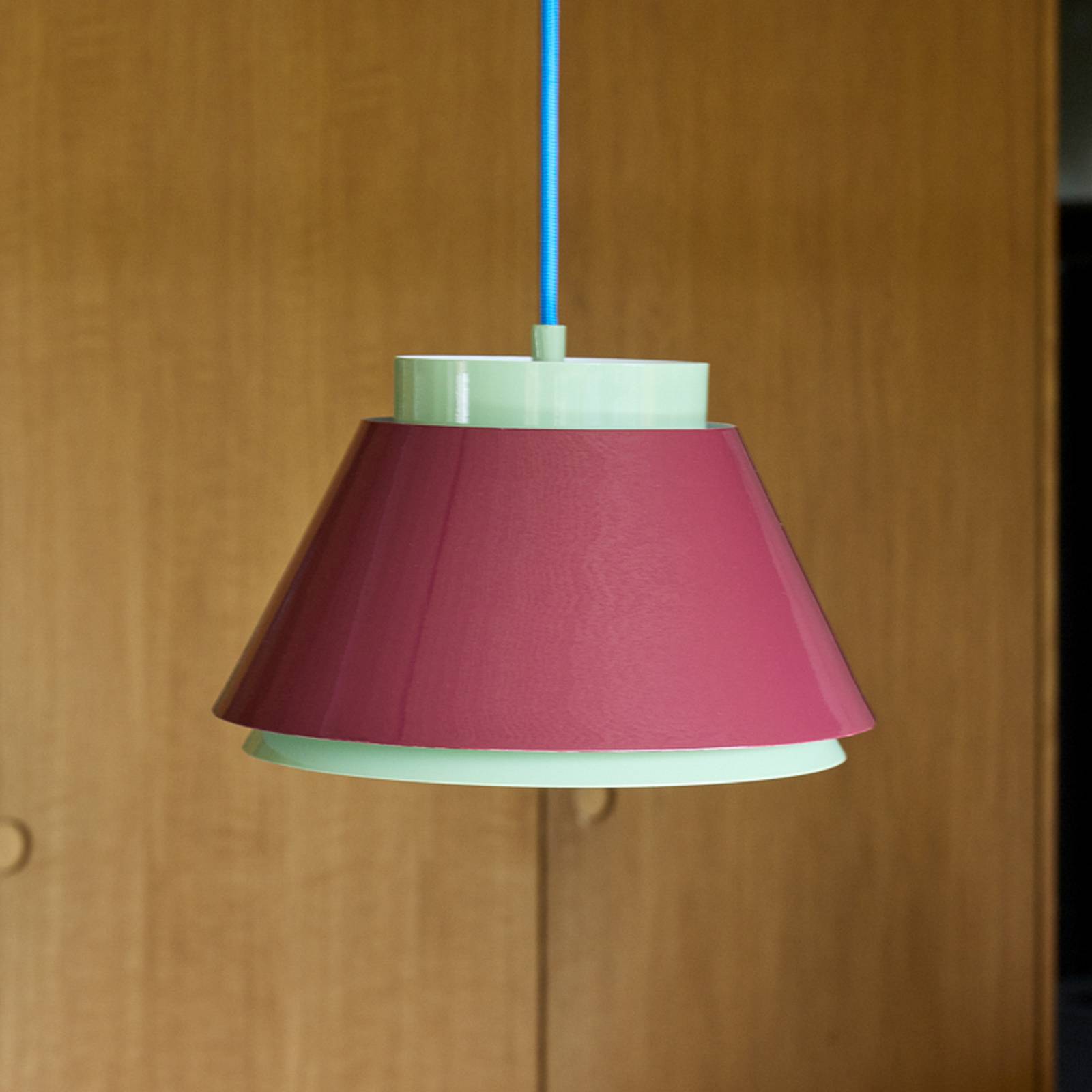 Hübsch Suspension Remi, vert/rouge, Ø 25 cm, métal