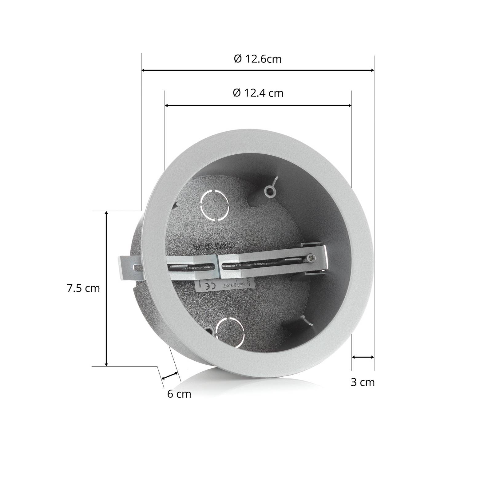 Eutrac boîtier encastré Monopoint saillie argenté