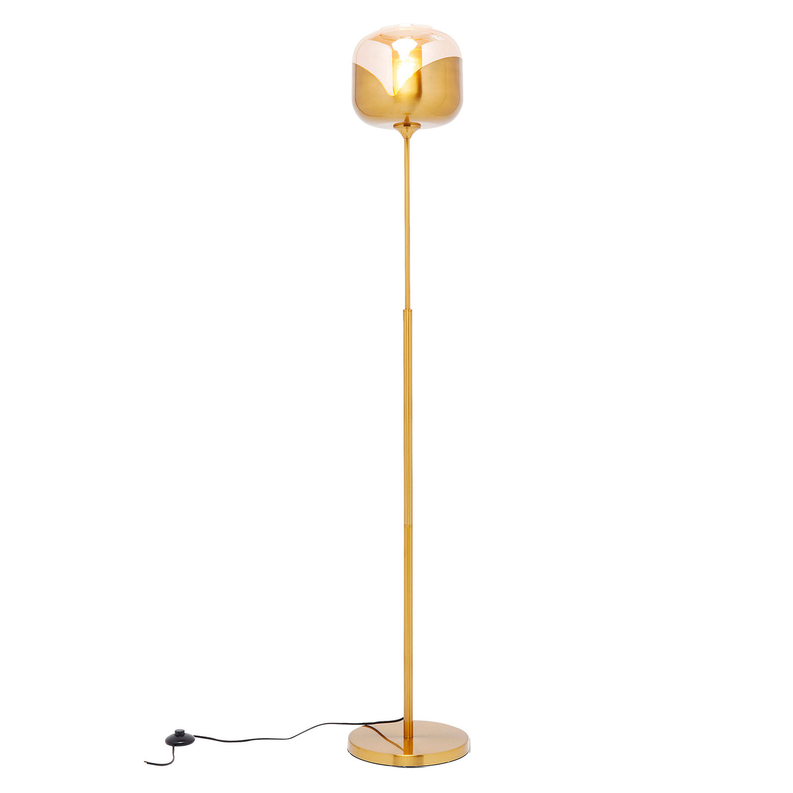 Kare Candeeiro de pé dourado com bola de cálice
