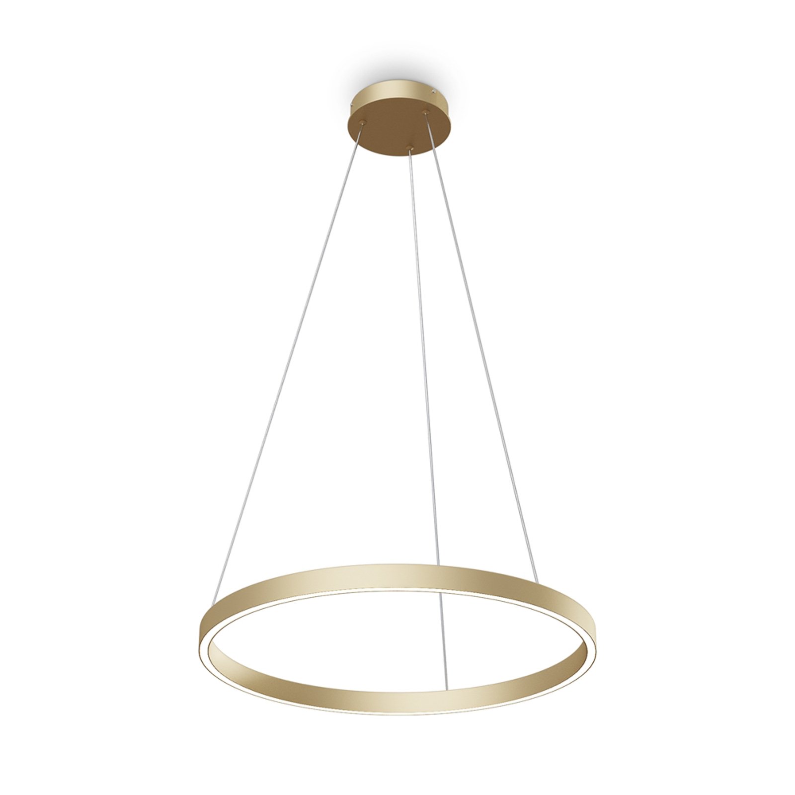 Maytoni Suspension LED Rim à 1 lampe couleur laiton Ø60cm 4000K