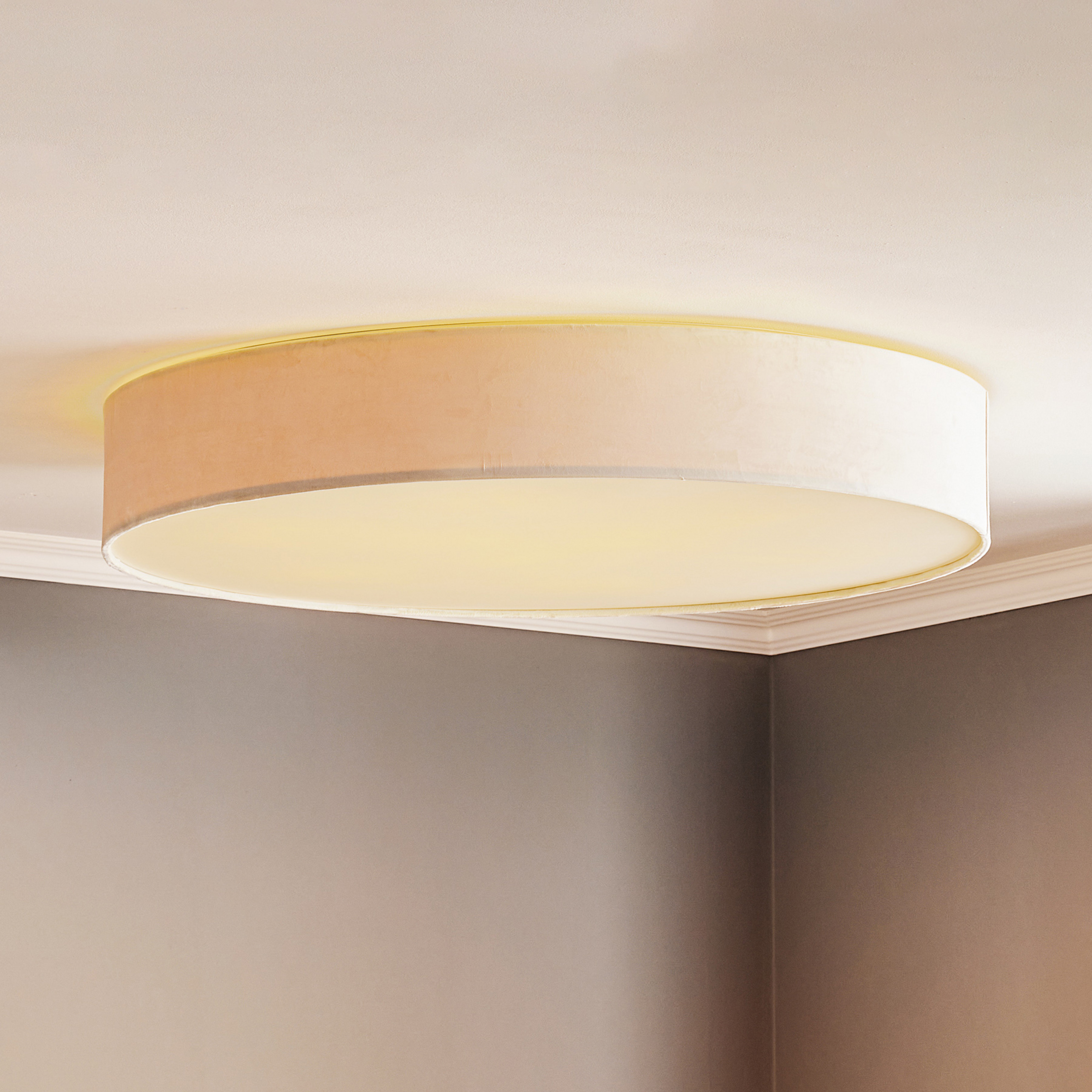 Plafón Laguna, crema, Ø 100 cm