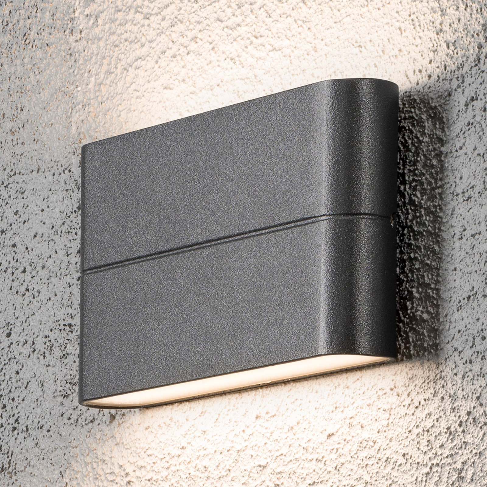 Konstmide Chieri LED outdoor wall lamp 17 cm anthracite, aluminium, glass, 3 W, energy efficiency: A, W: 17 cm, H: 9 cm