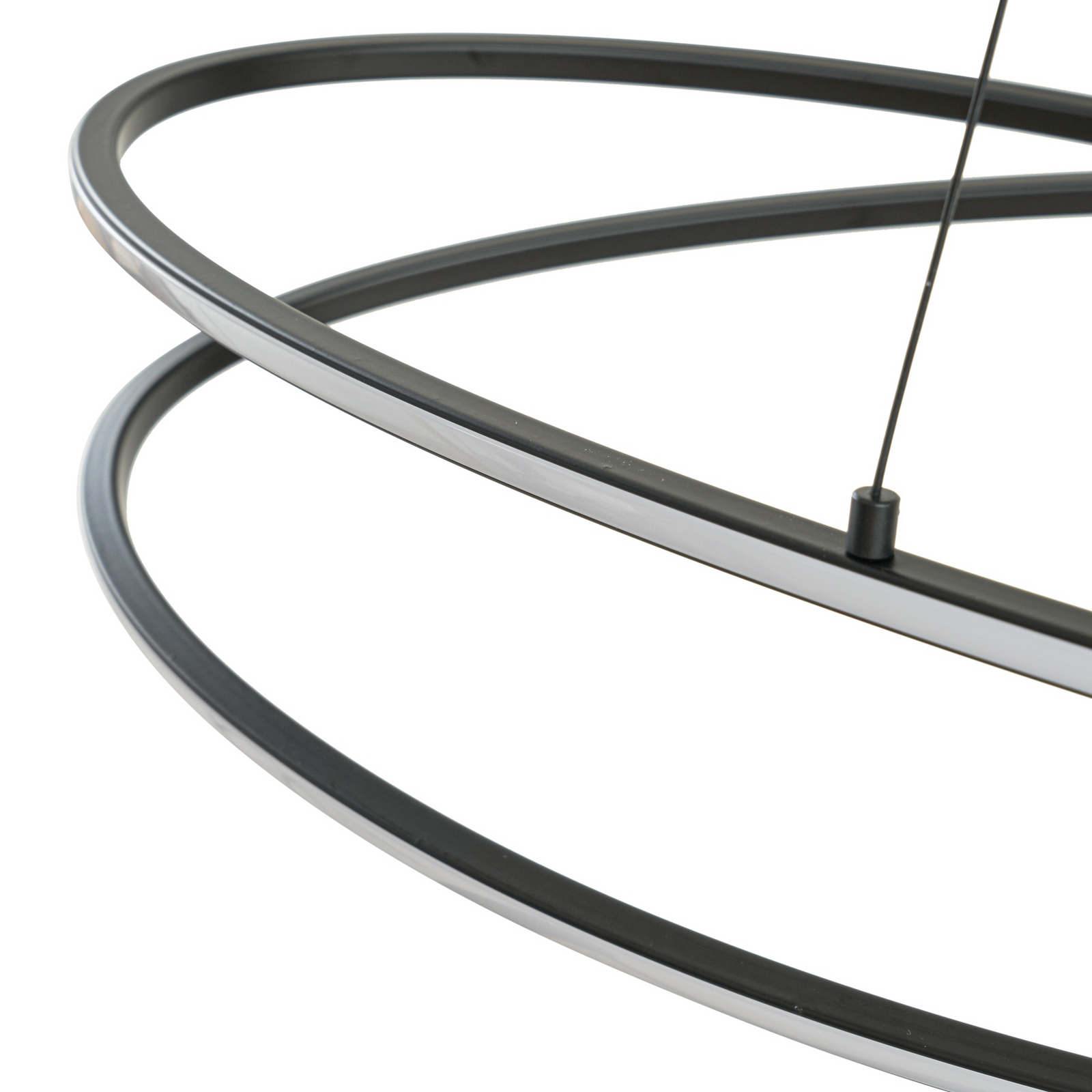 Lucande LED-hänglampa Gavril, 100 cm, svart, dimbar