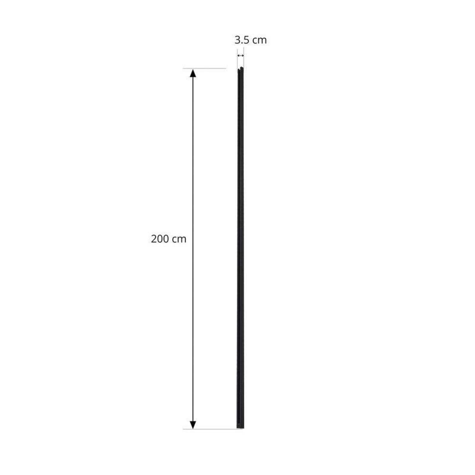Lindby Linaro strømskinne, 2 m, sort, 1-fase skinne