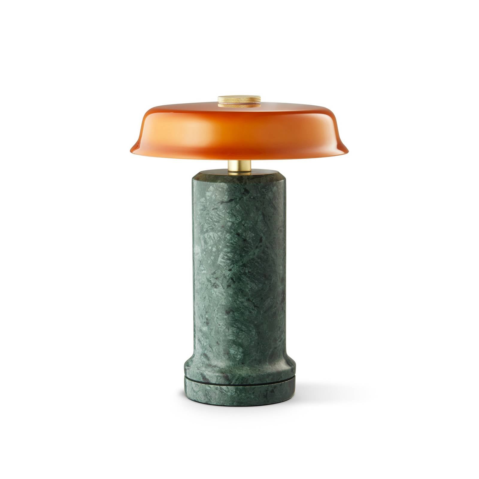 DESIGN BY US Lampe à poser LED Trip No. 2, vert/ambre, marbre, verre