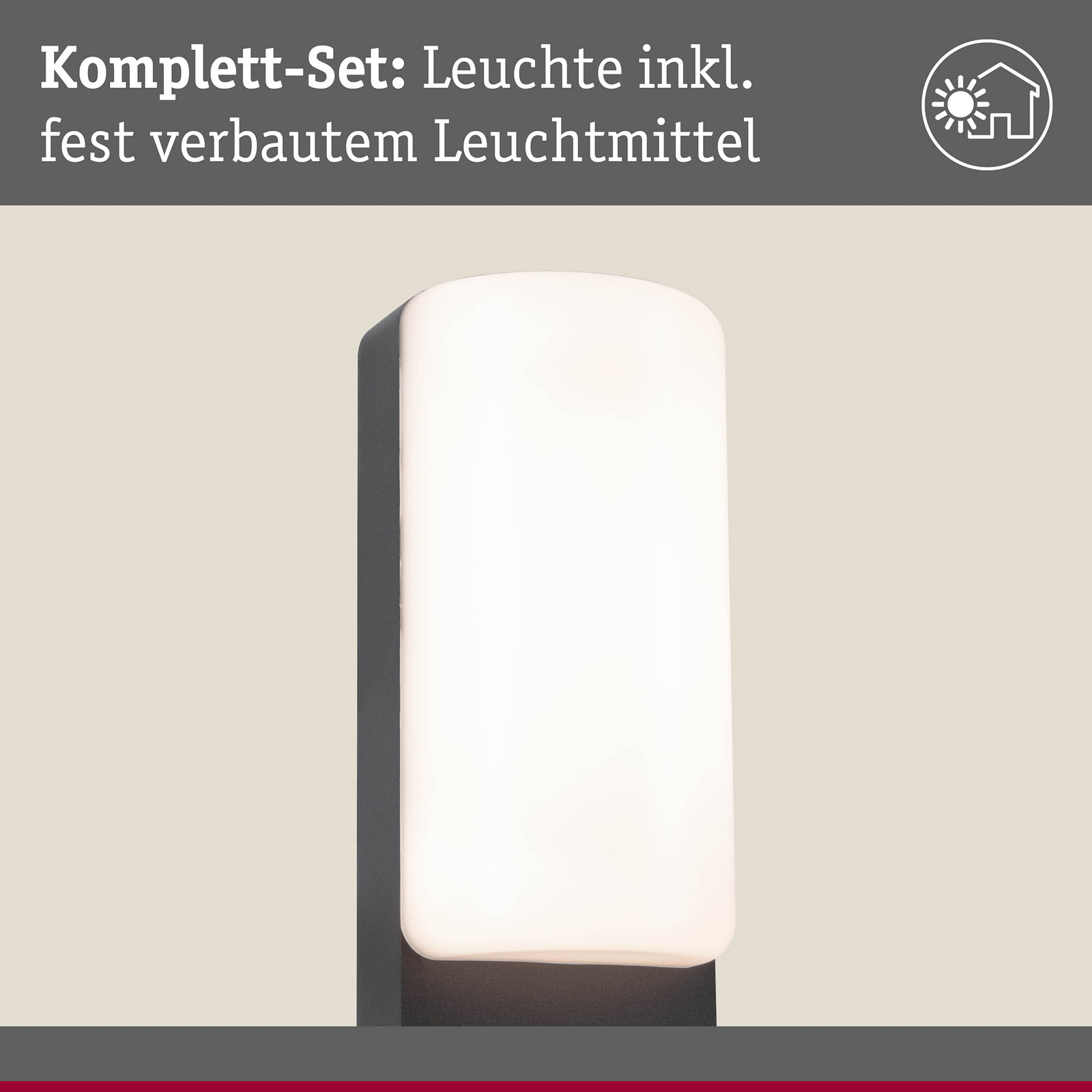 Paulmann LED venkovní nástěnné svítidlo Bonnie, hliník, antracitová barva