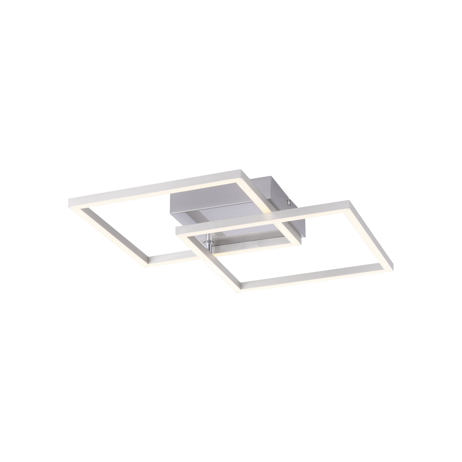 Iven LED plafondlamp, staal, 35,9x35,9cm