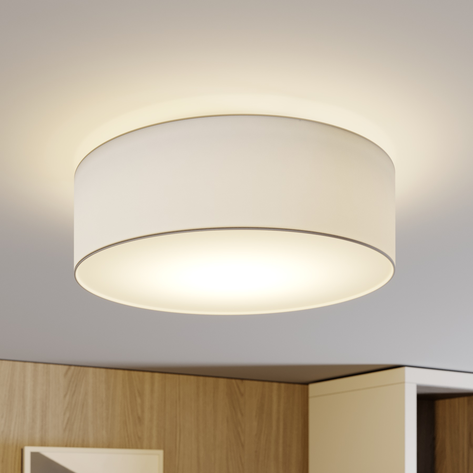 Lindby Finnek lampa sufitowa LED RGB, tekstylna