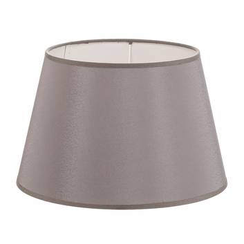 Cone lampeskærm, højde 18 cm, grå/hvid chintz
