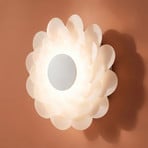 Lucande LED-Wandleuchte Bloem, Ø 40 cm, weiß, 3-step-dim