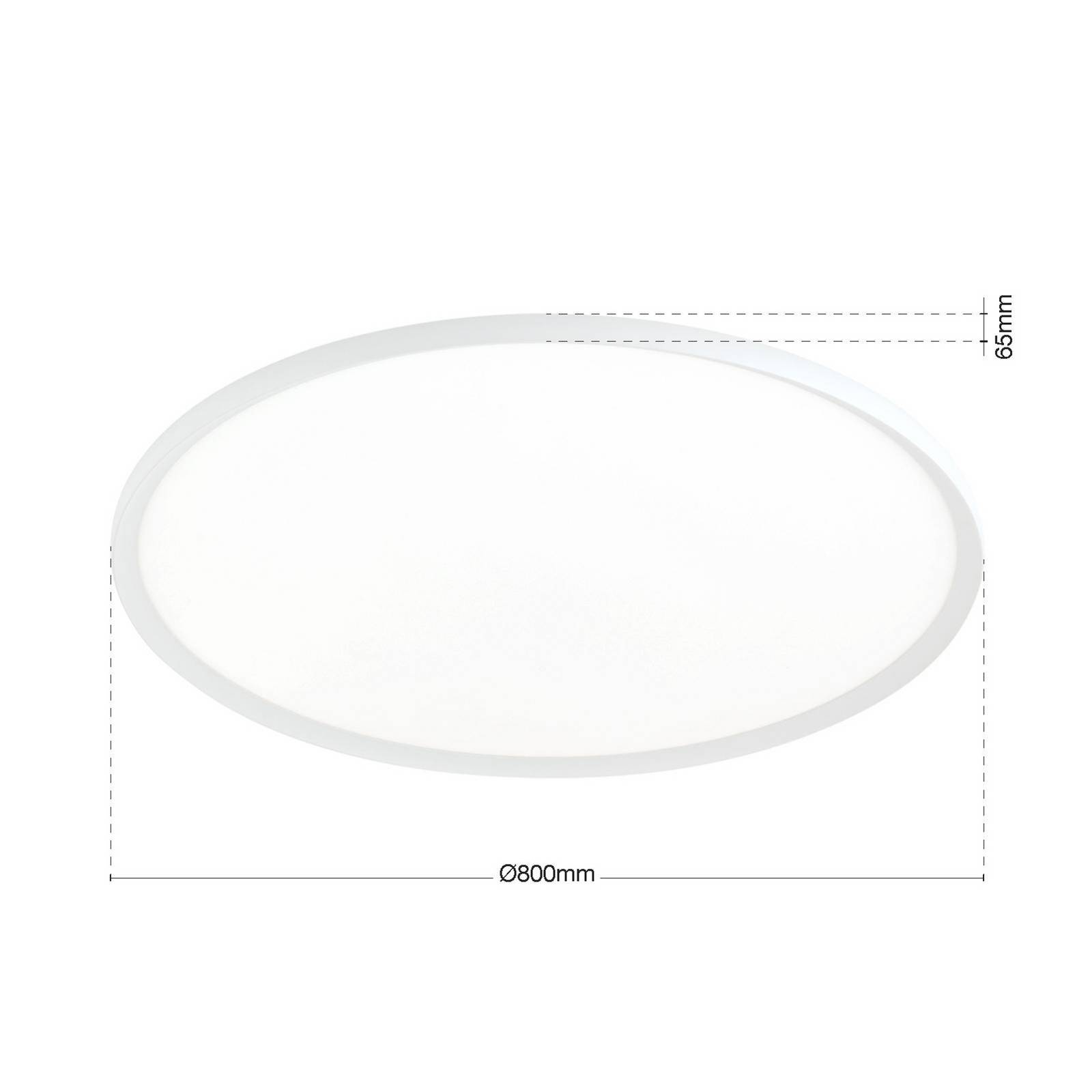 LED-Deckenlampe Kant, Ø 80 cm, weiß, CCT, Metall/Kunststoff günstig online kaufen