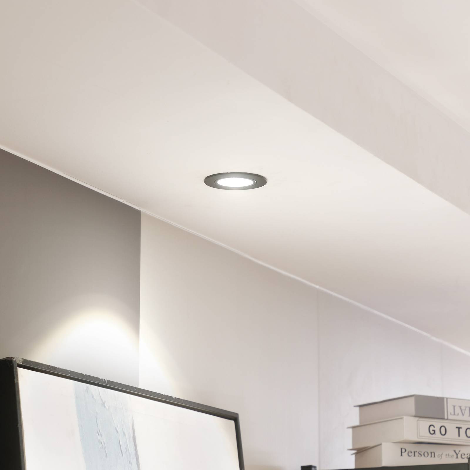 E-shop Arcchio LED stropné svietidlo Zarik, čierne, 4 000 K
