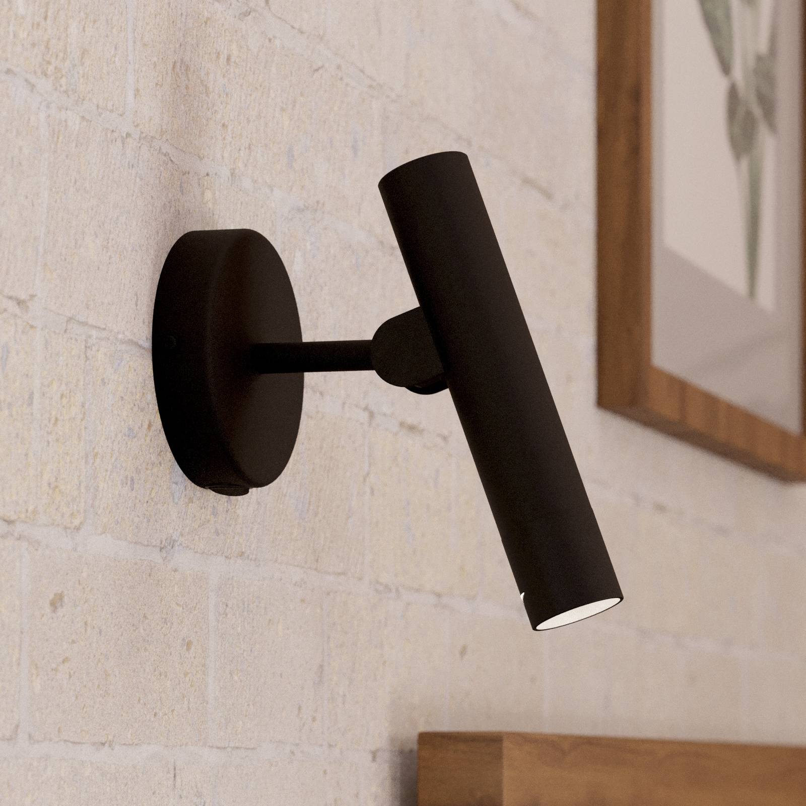 EGLO Applique murale LED Almudaina, noir Largeur 11 cm, acier