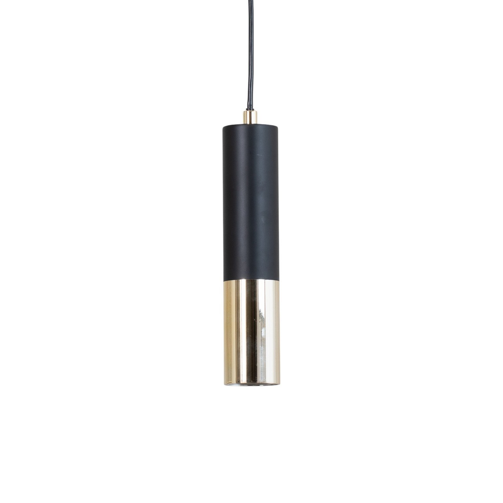 Lampada a sospensione Orino, nero/oro, metallo, GU10