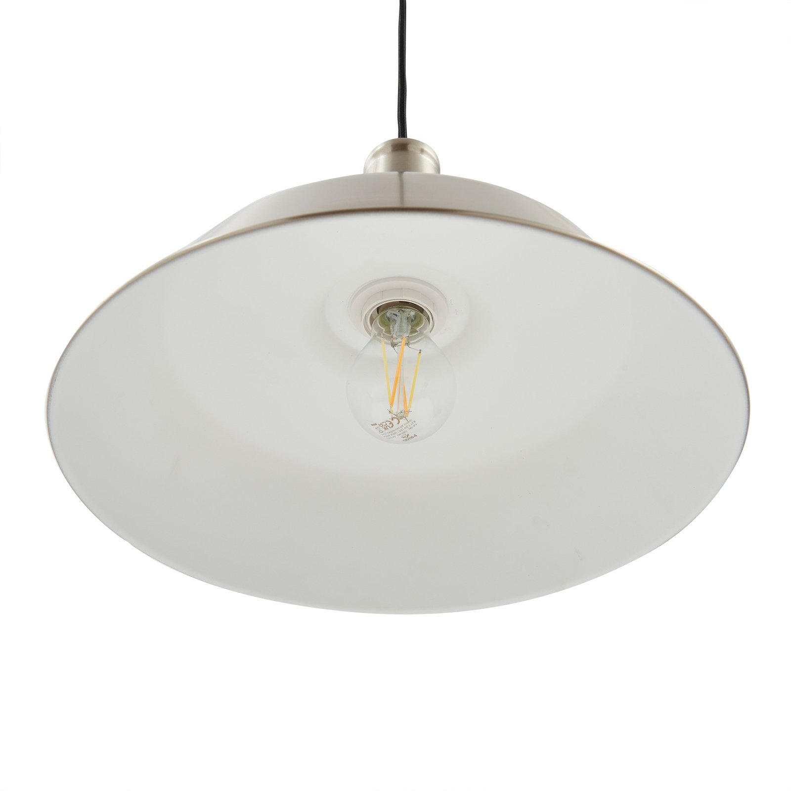 Laylan Závěsná Lampa Ø36 Nikel/Biela - Lindby