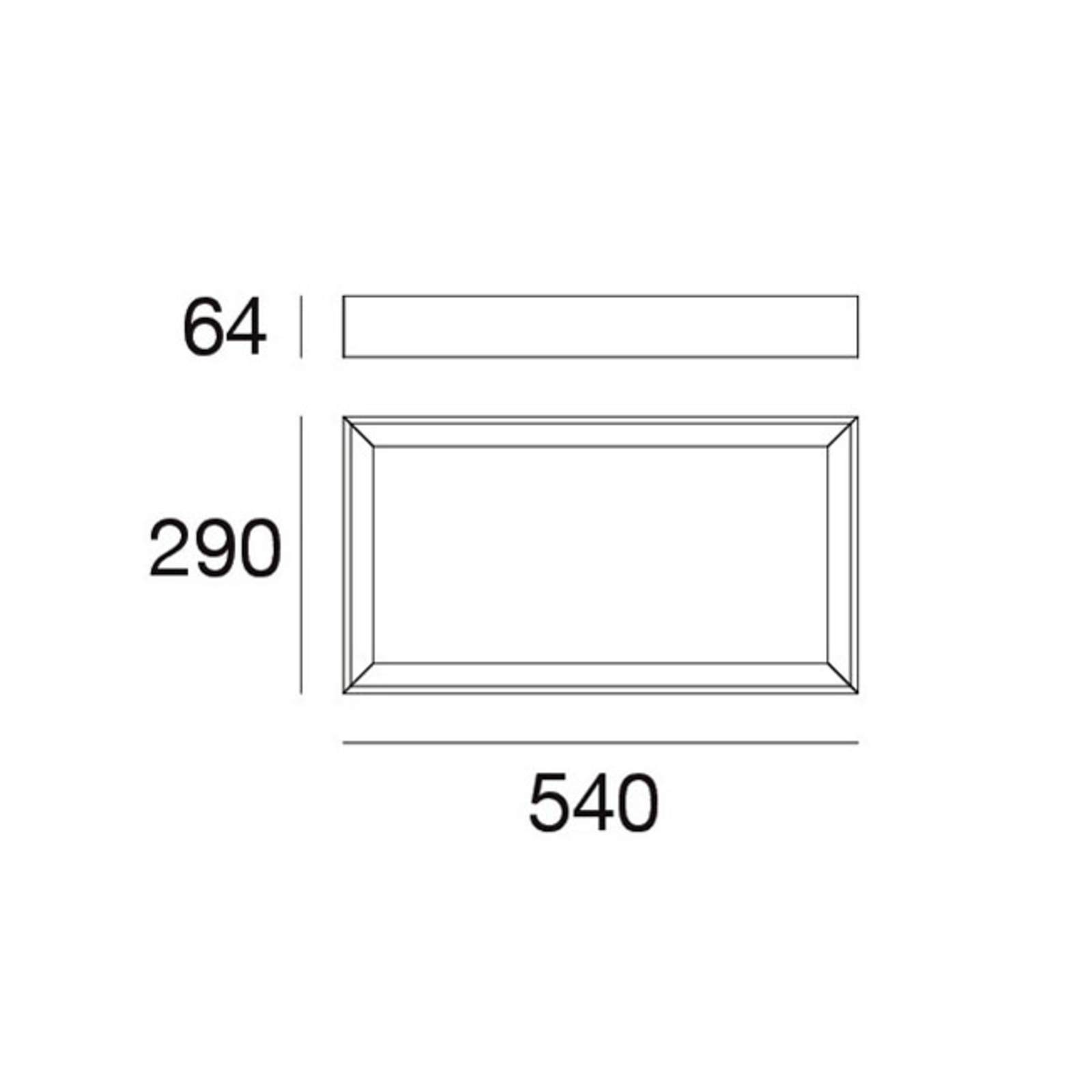 Φωτιστικό οροφής LED Tara dimmable, 54 x 29 cm