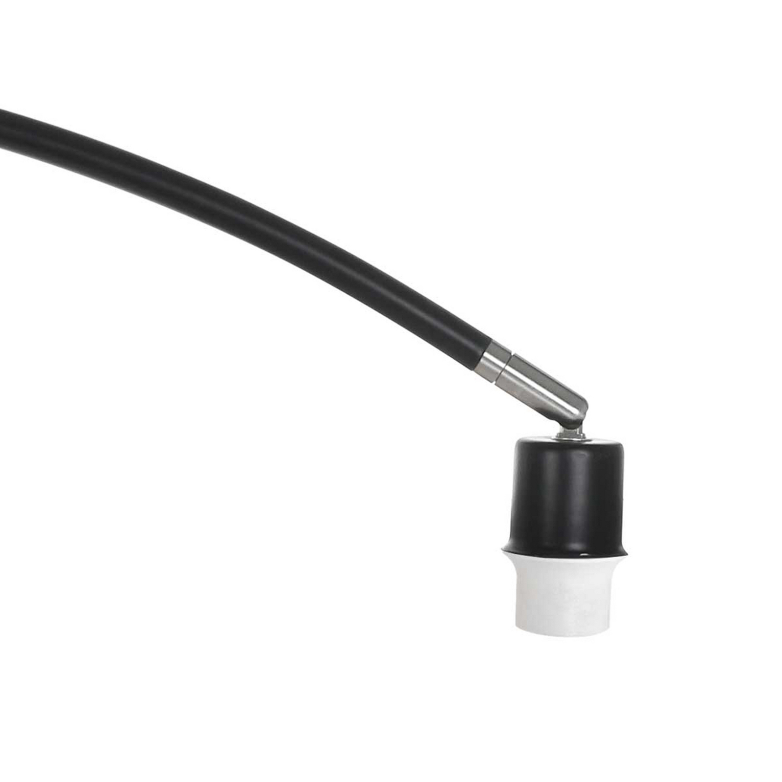 Ív világítás Solva, fekete, fonott lámpaernyő fekete/fa