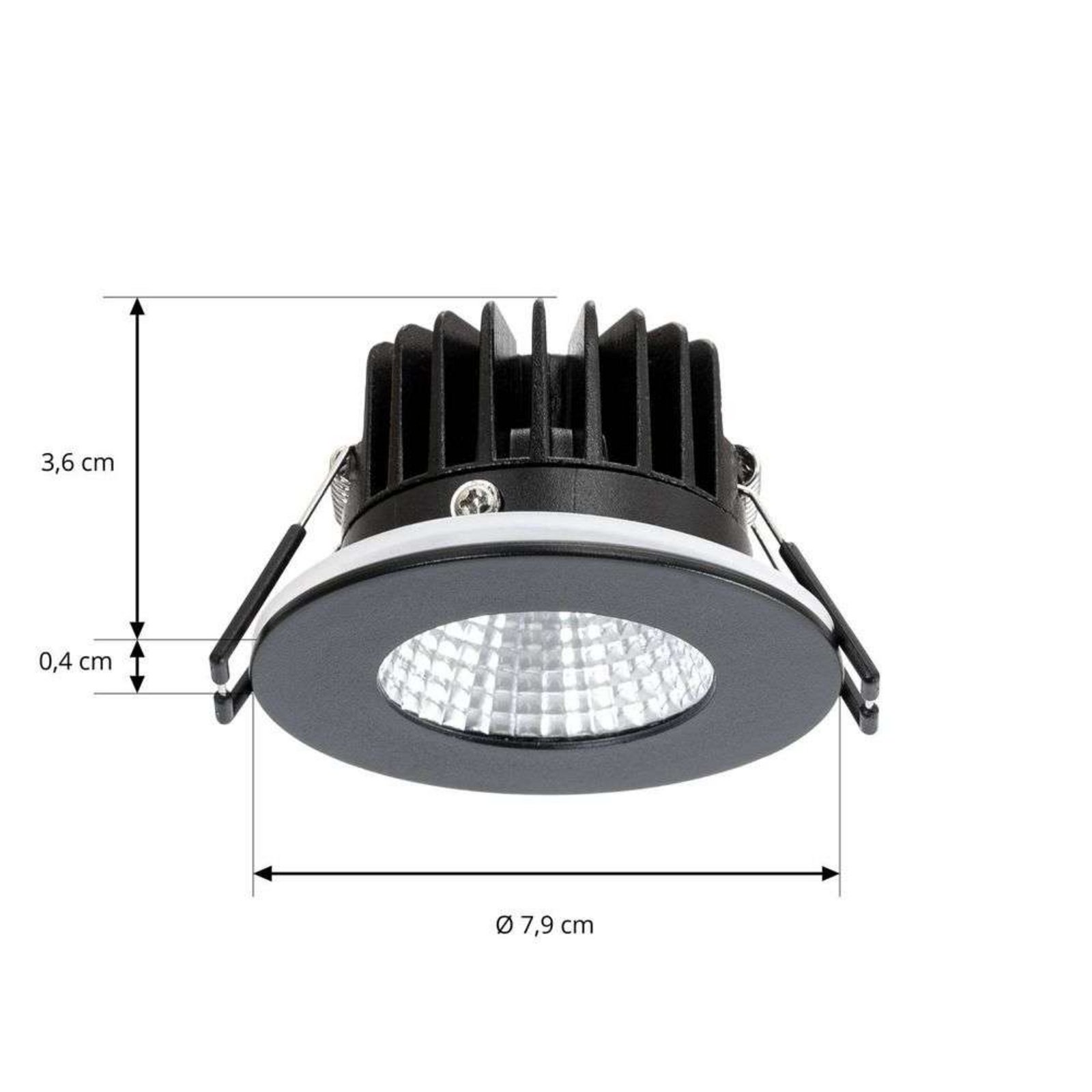 Lirin LED Spot încastrat 3000K IP65 Negru - Arcchio