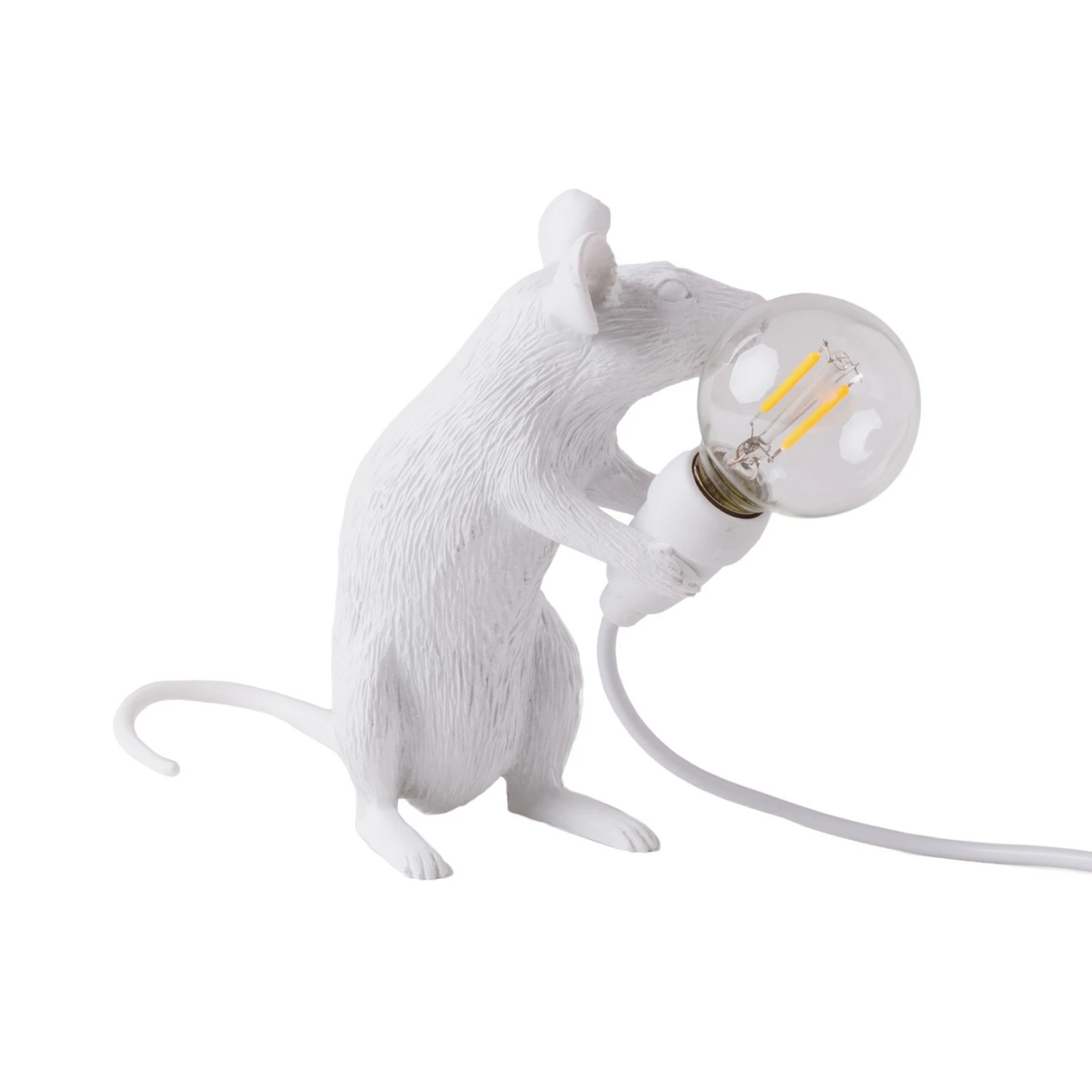SELETTI Mouse Lamp LED-Dekolampe USB sitzend weiß