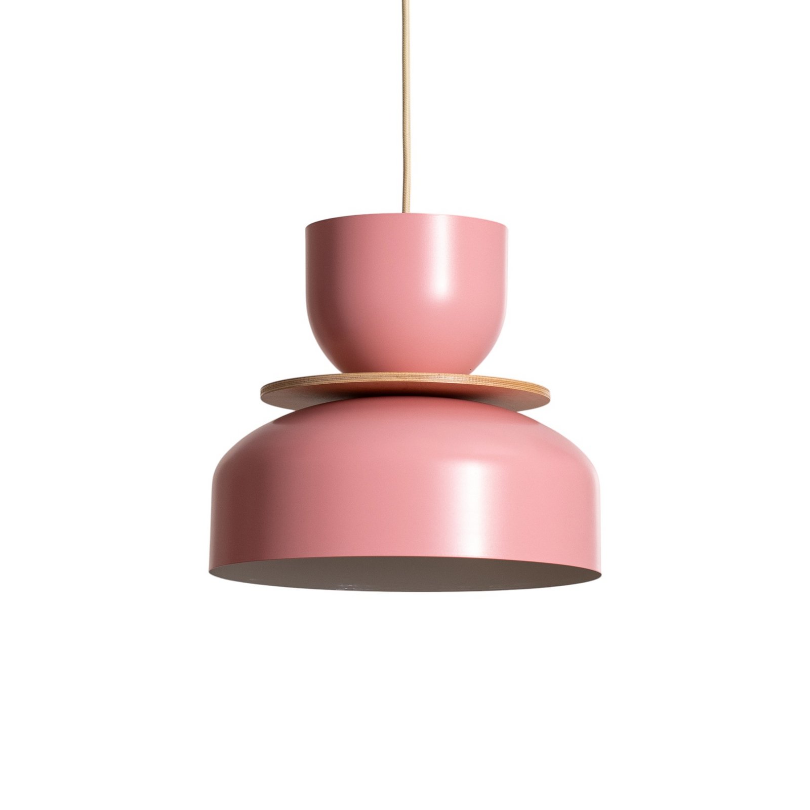 Uto viseća svjetiljka, roza, Ø 30 cm, metalna