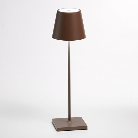 LED-Tischlampe Poldina mit Akku und mattem Finish