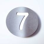 Stainless steel house number Round - 7