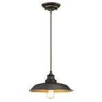 Lámpara colgante Iron Hill, negra, metal, E27 - Westinghouse