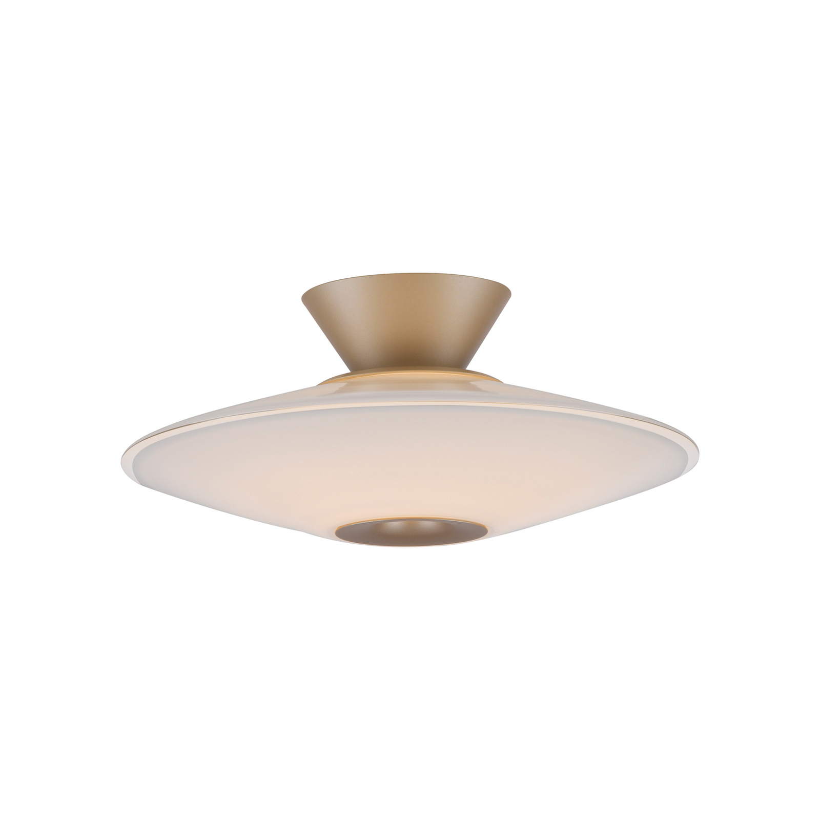 Paul Neuhaus LED-Deckenleuchte Elipsa, weiß/bronze, Ø 35 cm
