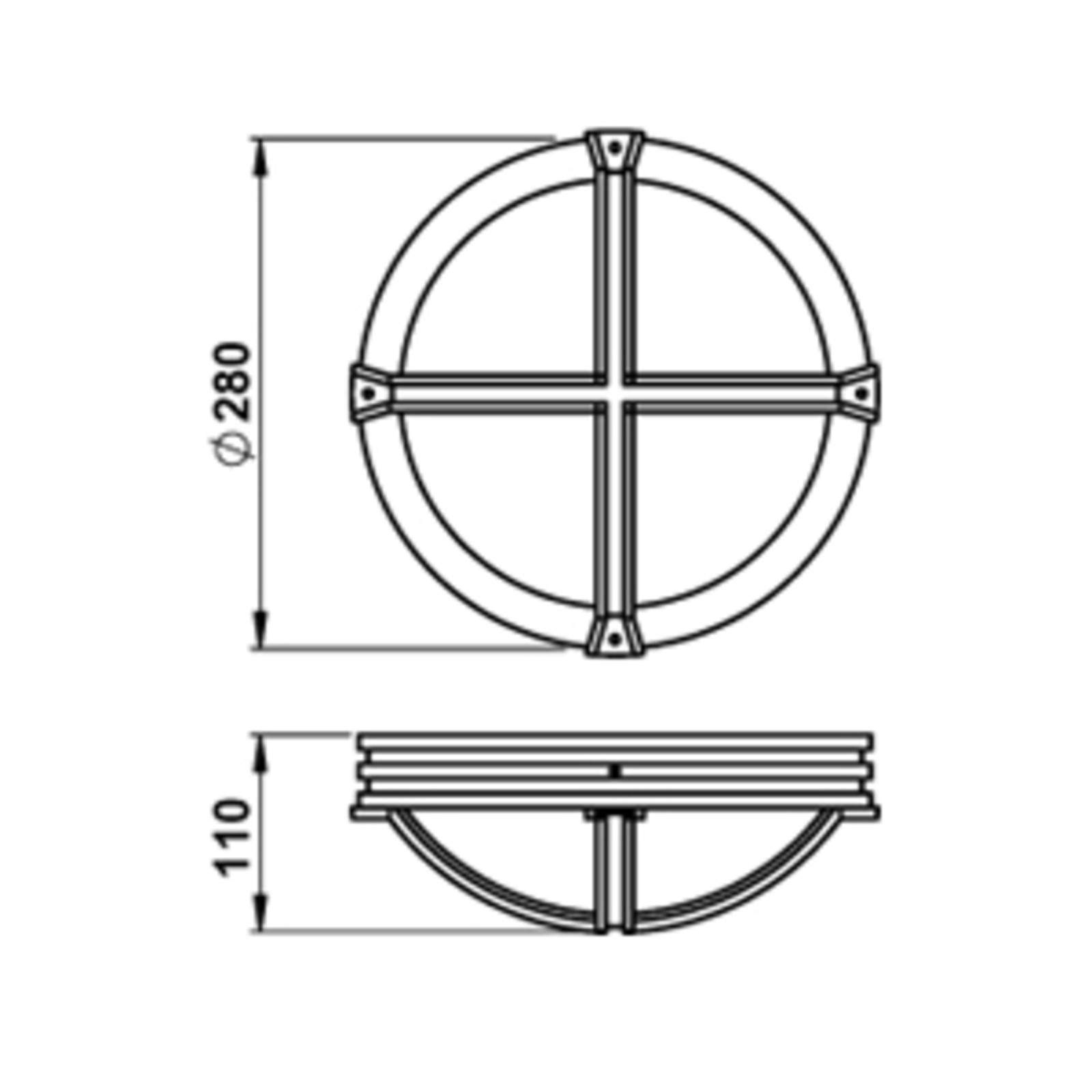 Albert Leuchten Applique d’extérieur Agneß style rustique brun