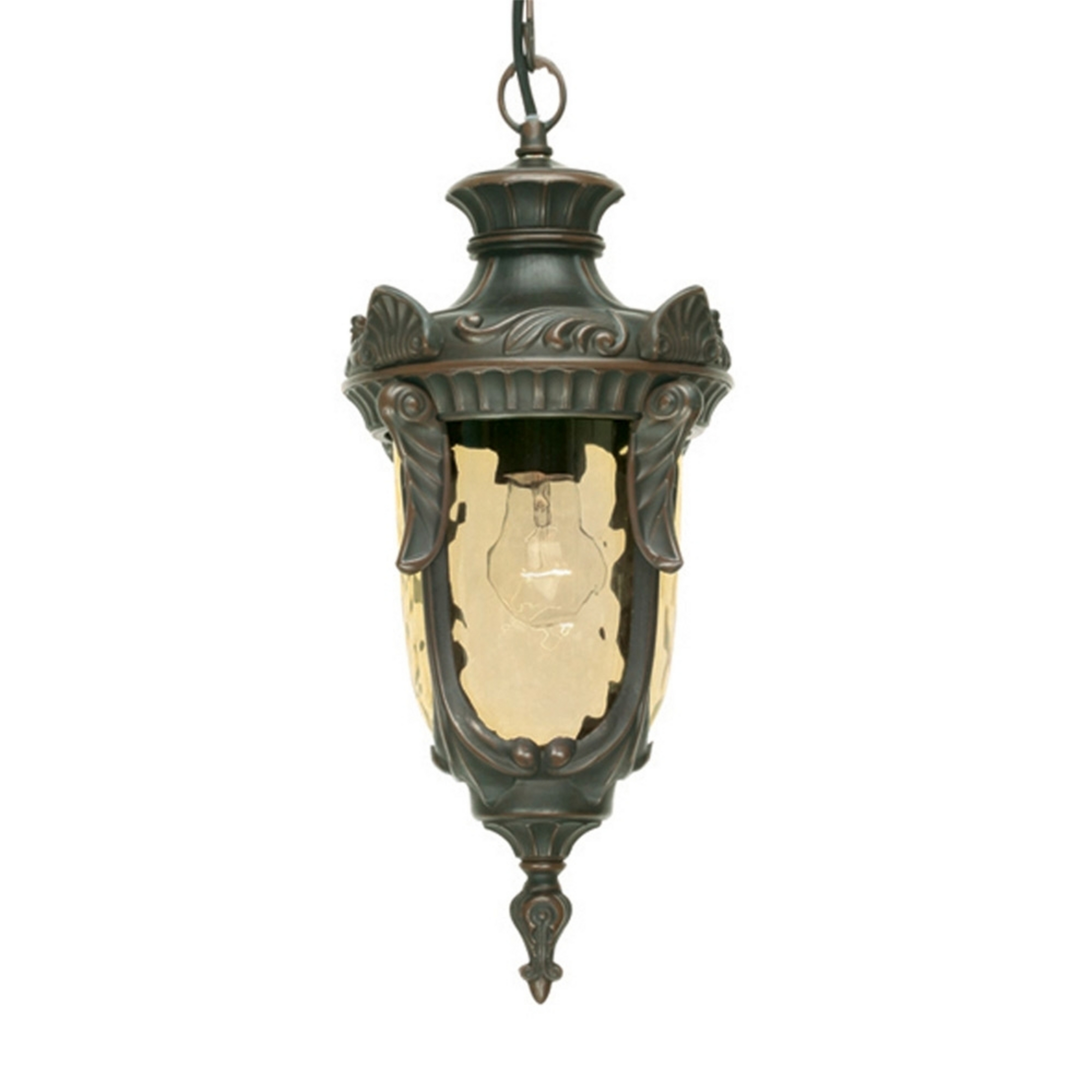 Philadelphia Hängeleuchte, bronze/amber, IP43 - Elstead