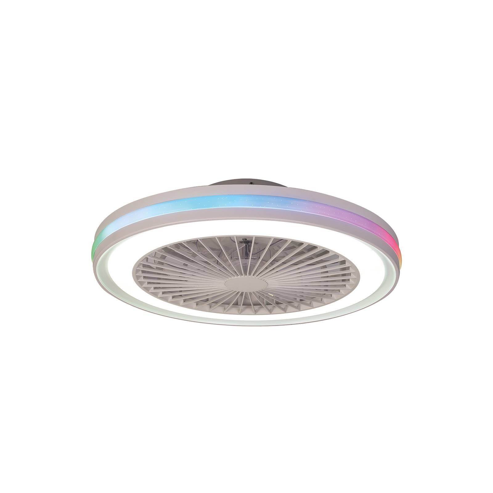 LED-Deckenventilator Gamer weiß DC leise Ø 47 cm CCT RGB