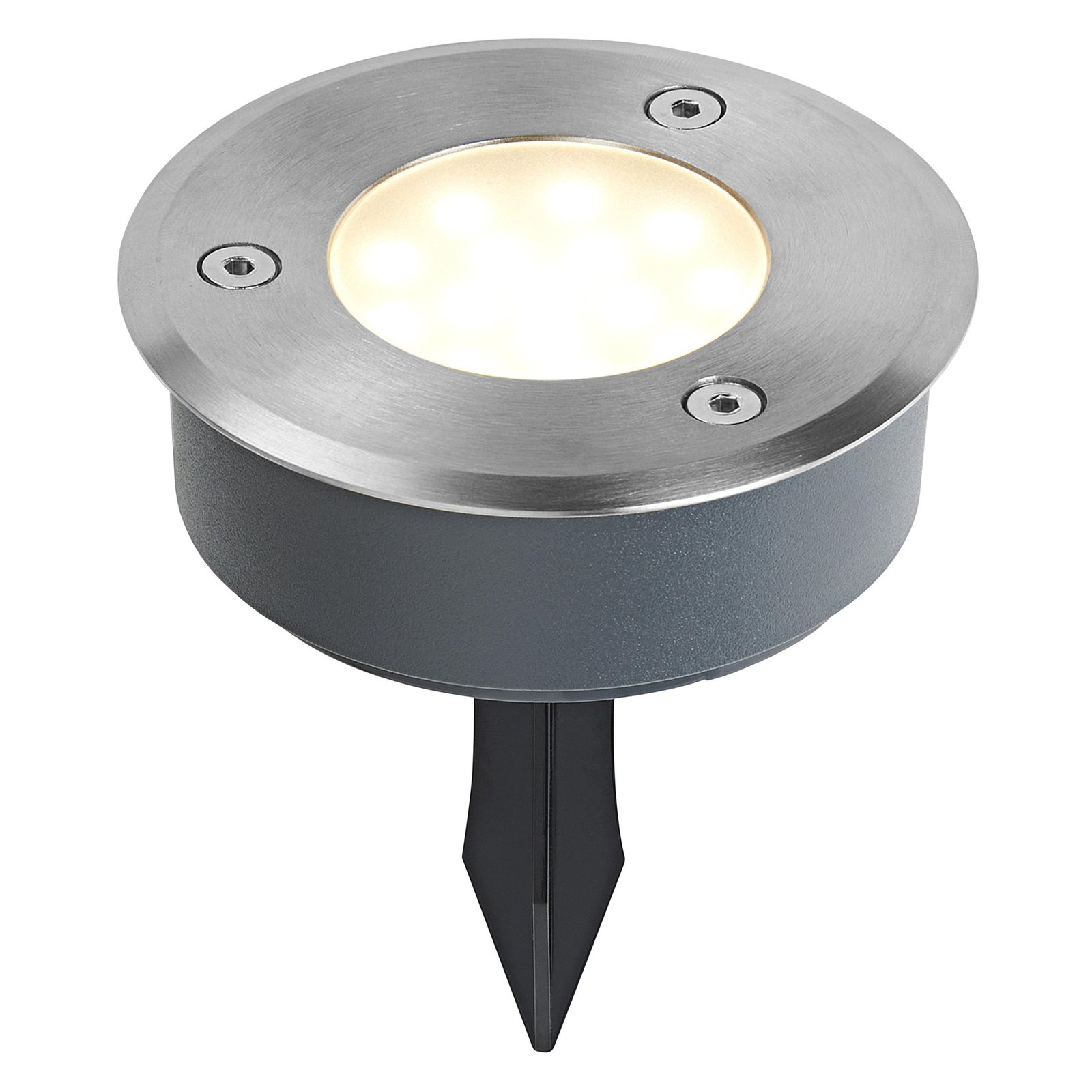 LEDVANCE Lampe sur piquet LED Endura Hybrid Spike, acier inoxydable