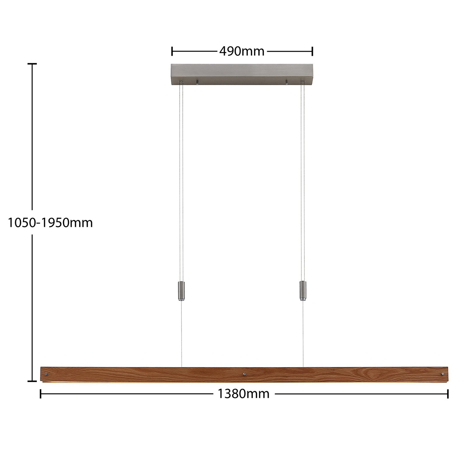 Alimara LED Lámpara Colgante L138 Wood - Lindby