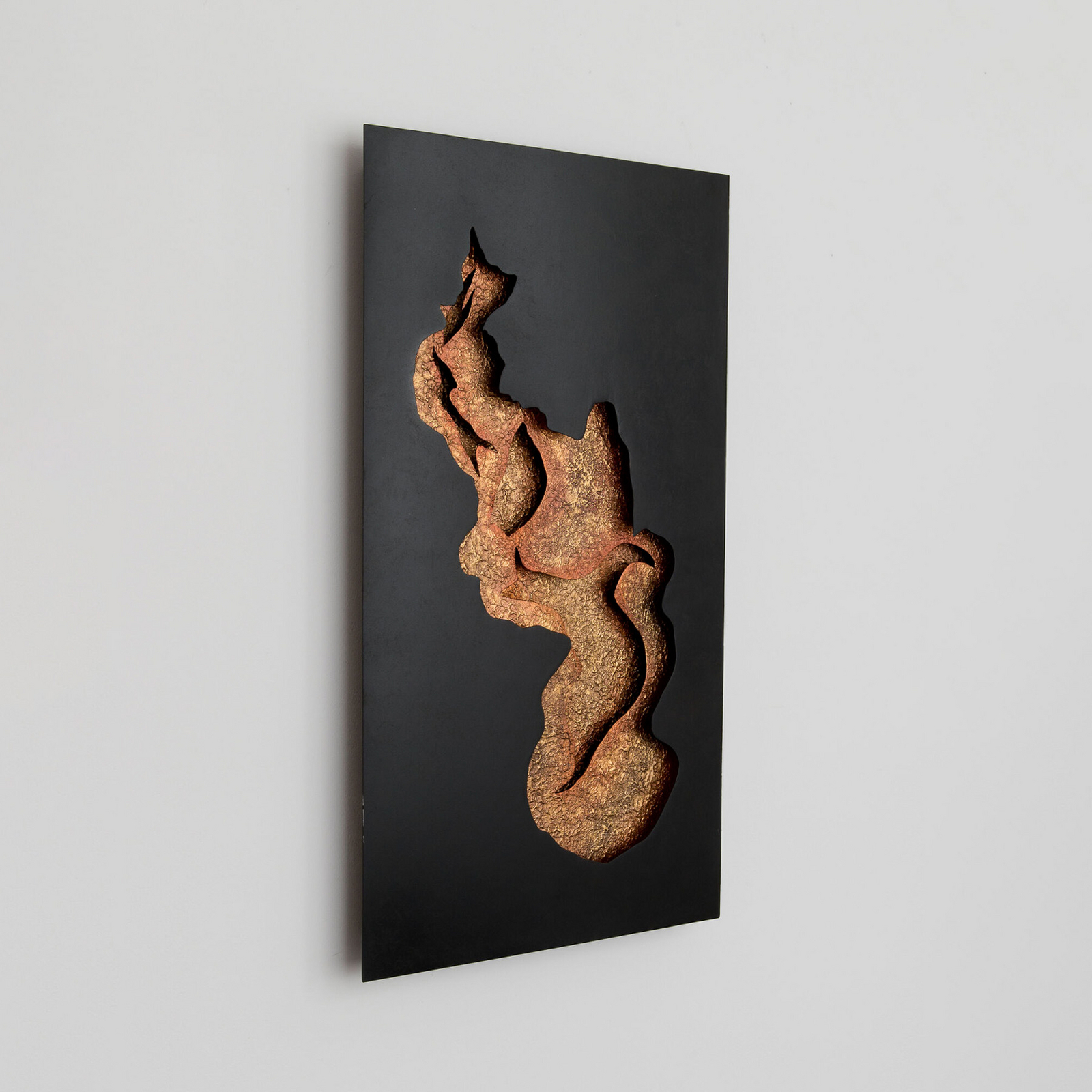 Applique a LED FIROVENTO, nero/oro, 80 x 45 cm, metallo, dimmerabile