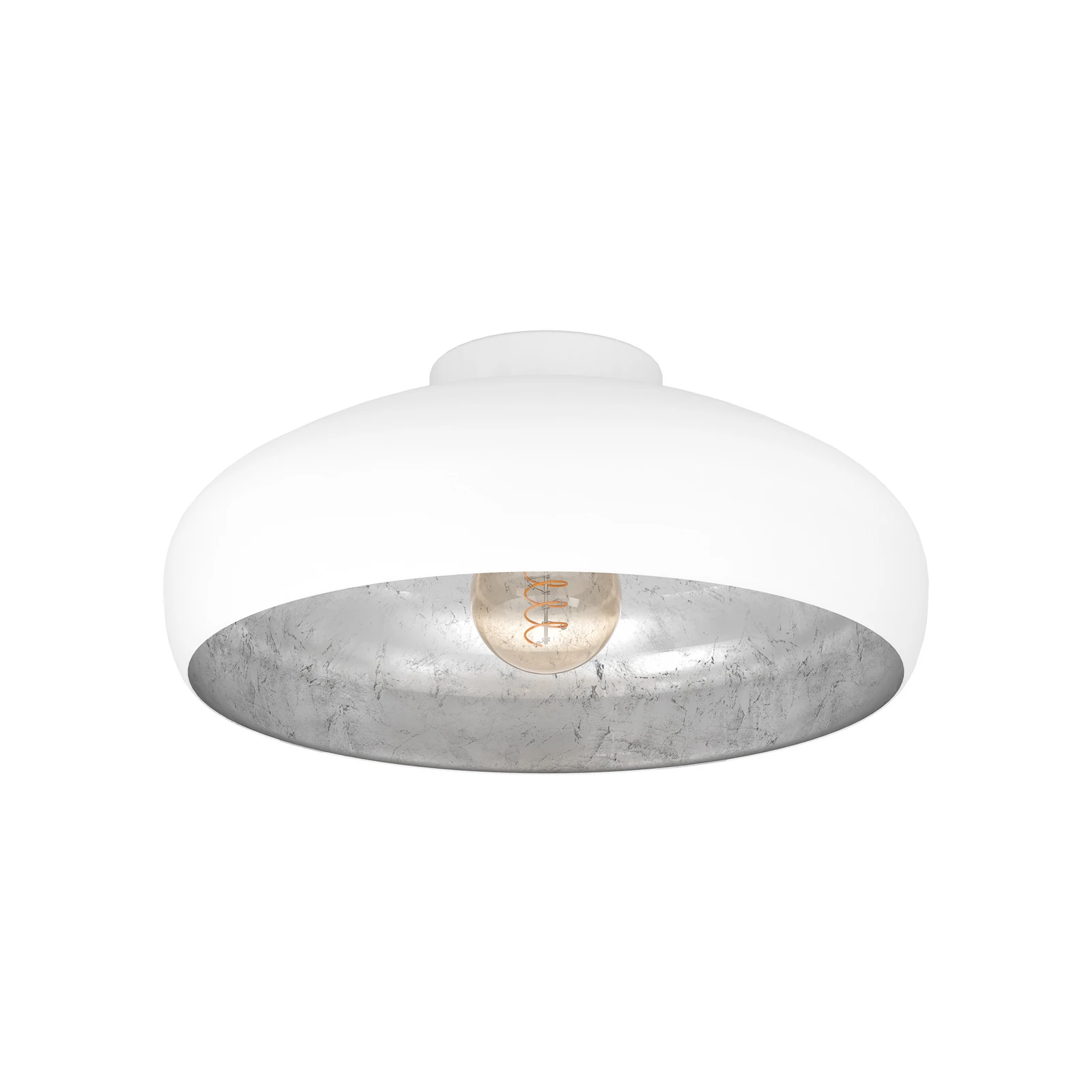 Plafondlamp Mogano van metaal, Ø40cm, wit