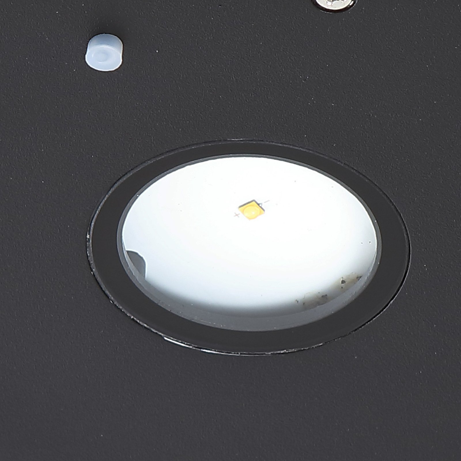 Tavon Round LED Solarzelle Wandleuchte Dim. w/Sensor Schwarz - Lucande