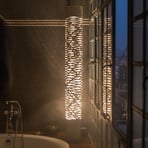 "Foscarini Tress grande" LED grindų lempa, balta