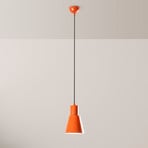 Konikkem pendant light, orange, metal, Ø 14 cm, E27